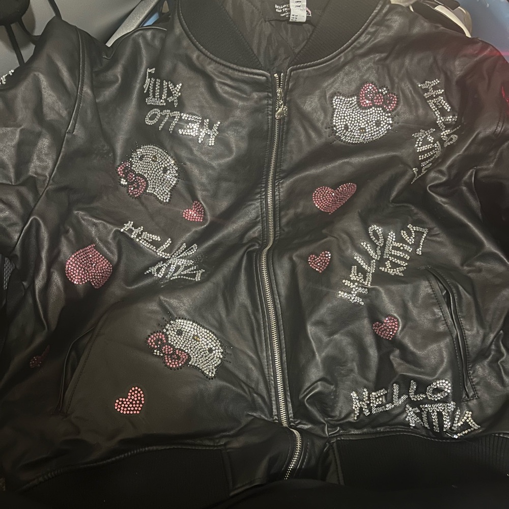 Hello Kitty Black Bomber Jacket for women’s size 3xl